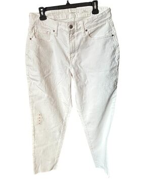Old Navy White Cropped High-Rise JeansSz 14